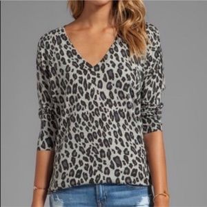 Joie super soft cashmere blend animal print sweate